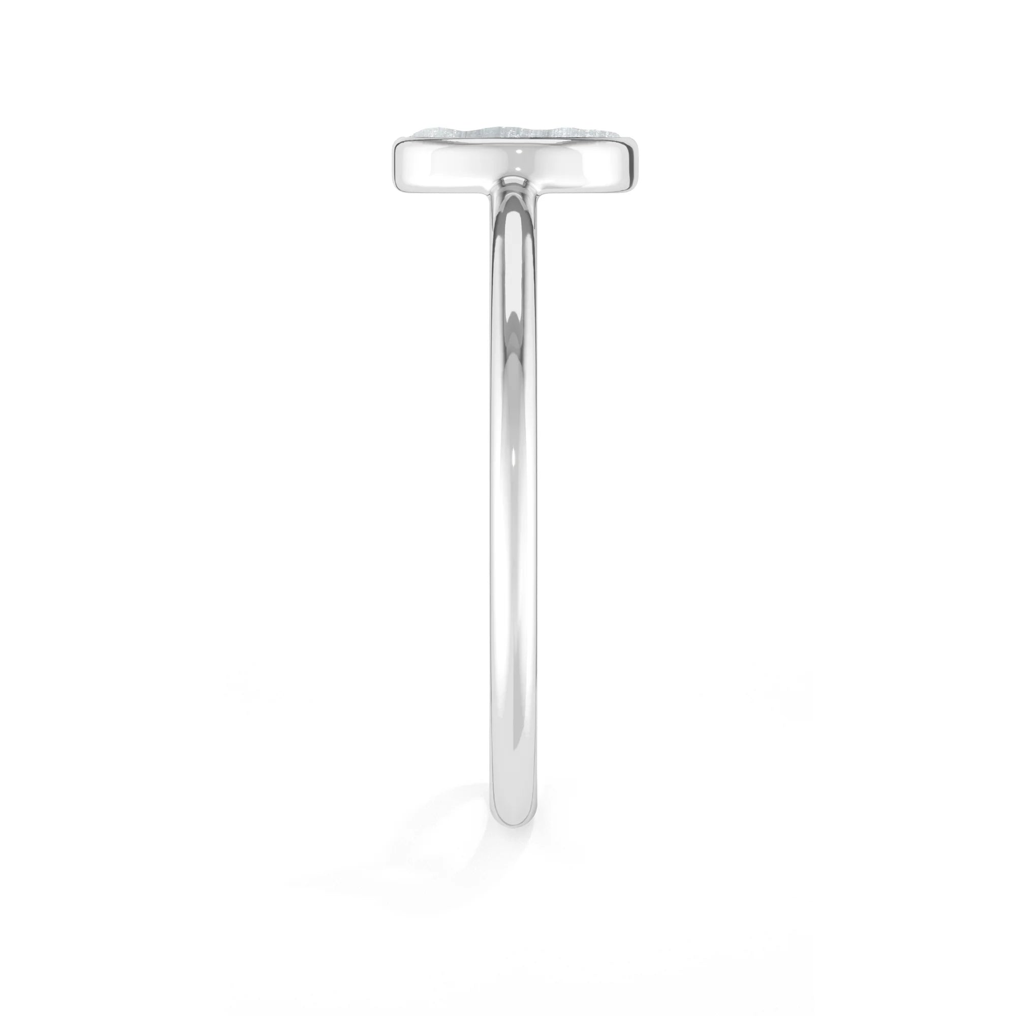 selenite stackable bezel-set ring
