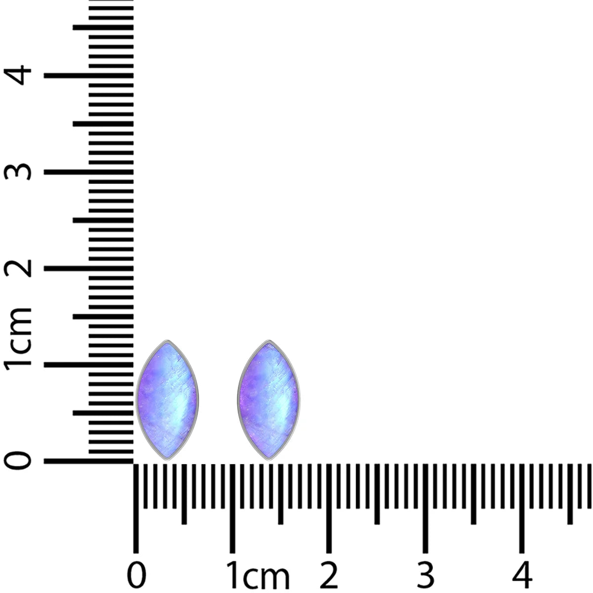 purple moonstone cab earrings