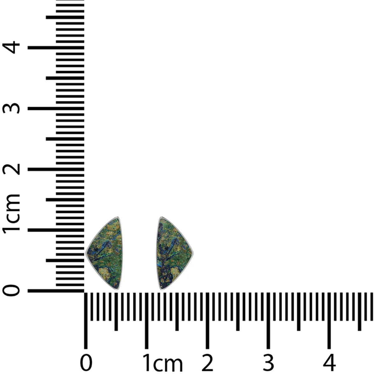 azurite malachite earrings