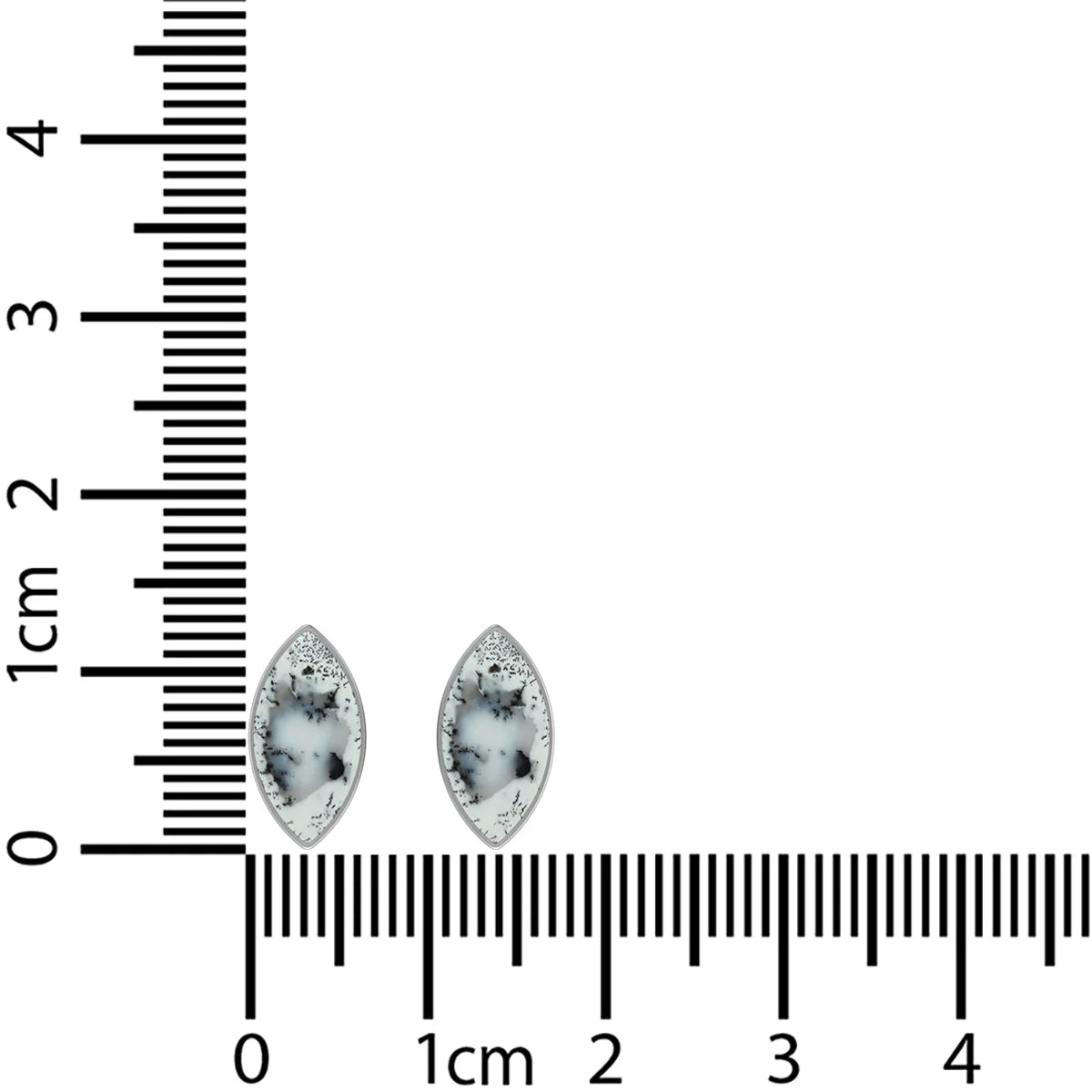 dendritic opal cab earrings