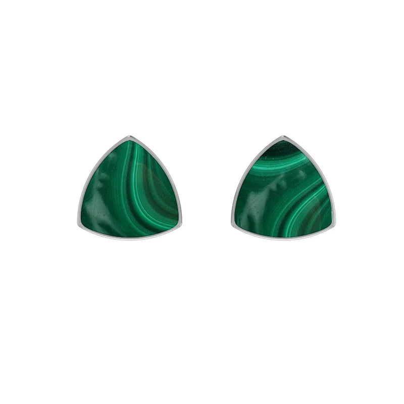 malachite cab earrings