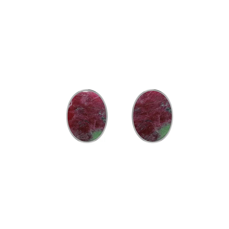 ruby zoisite cab earrings
