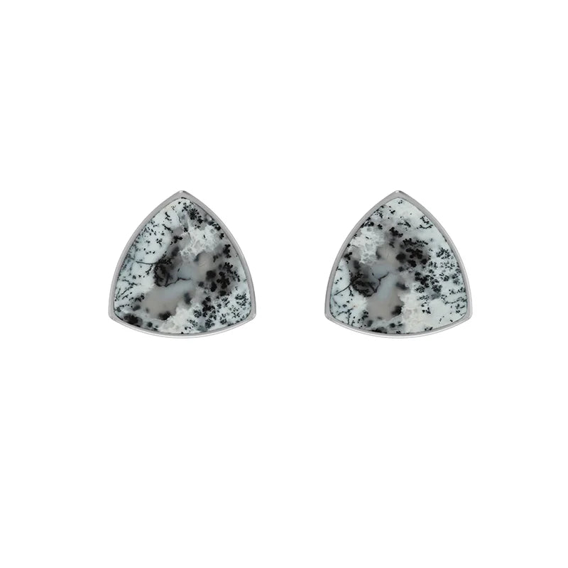 dendritic opal cab earrings