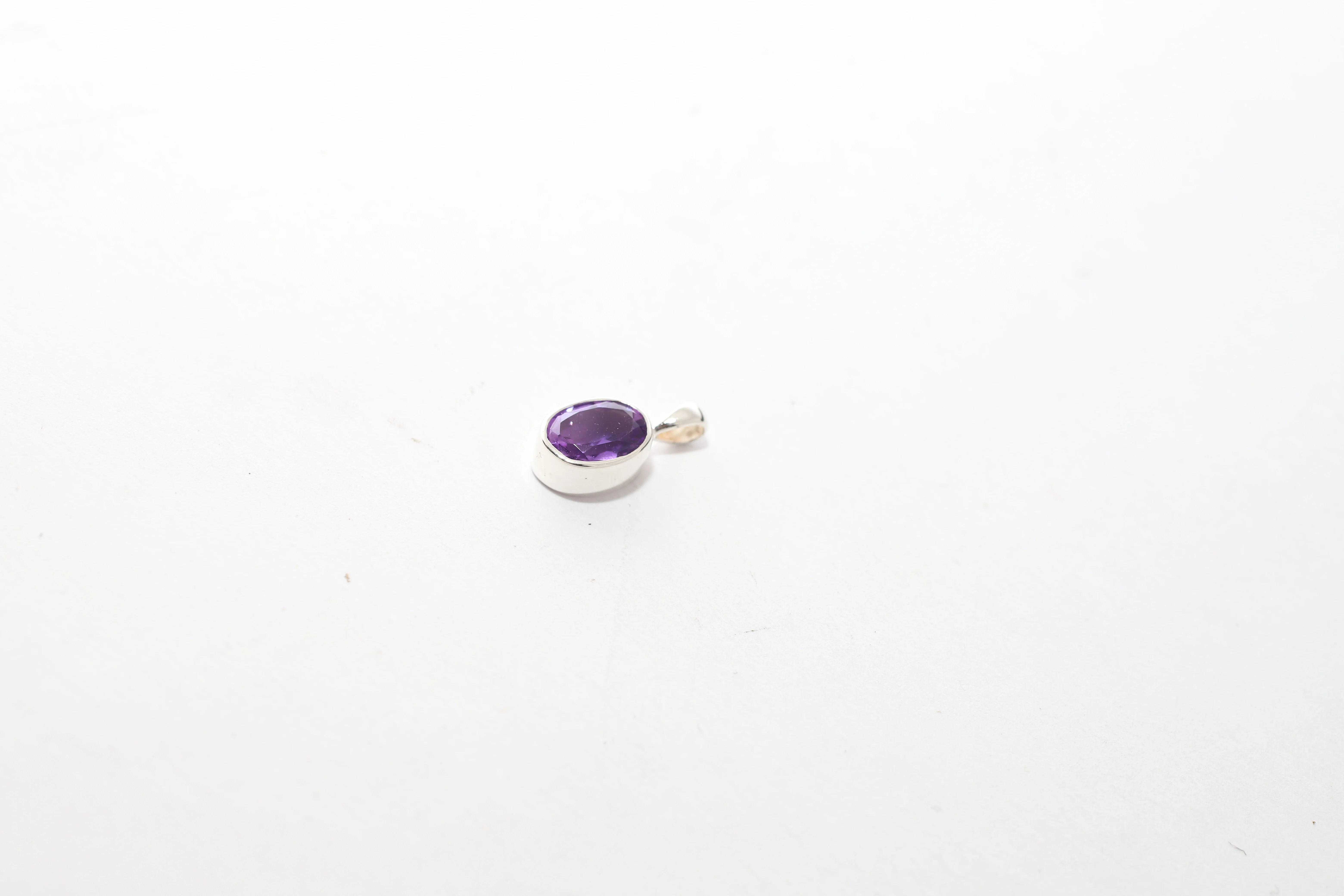 Natural Amethyst Pendant With Chain for Women