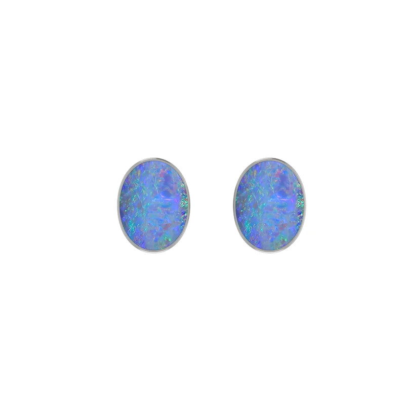 australian opal cab earrings
