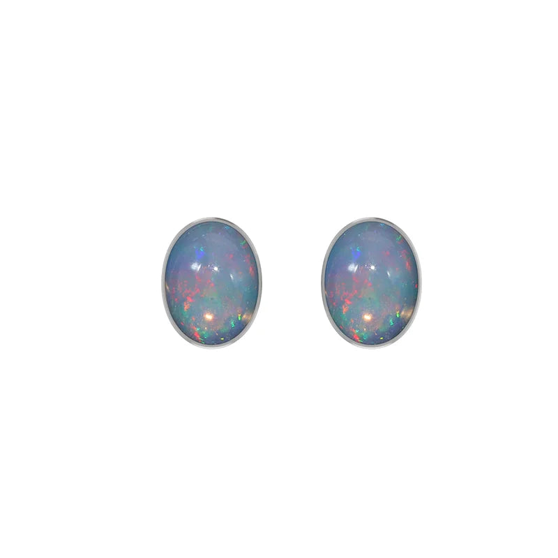 ethiopian opal cab earrings