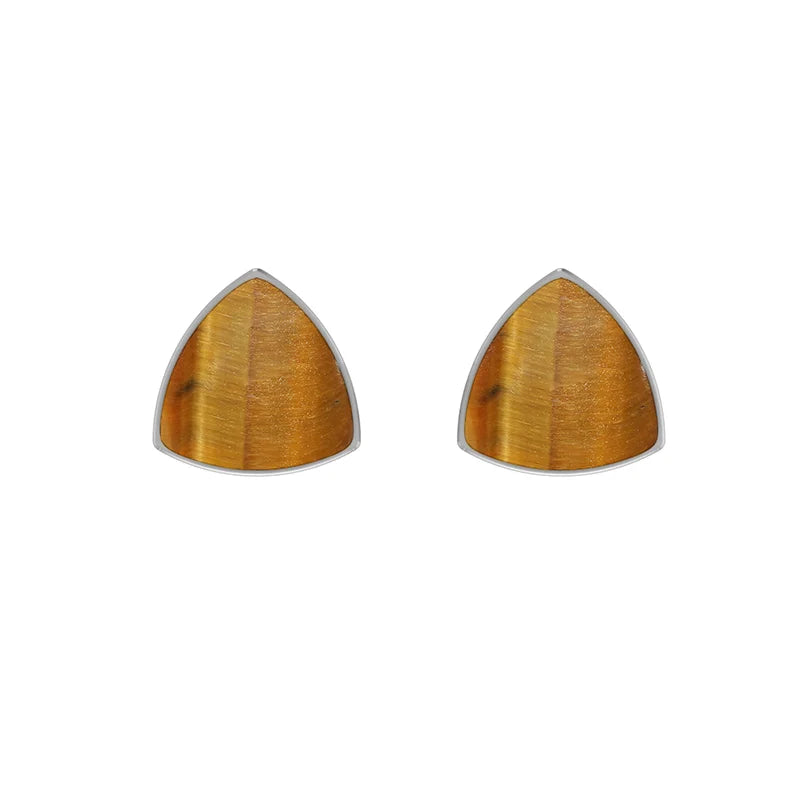 tiger eye cab earrings
