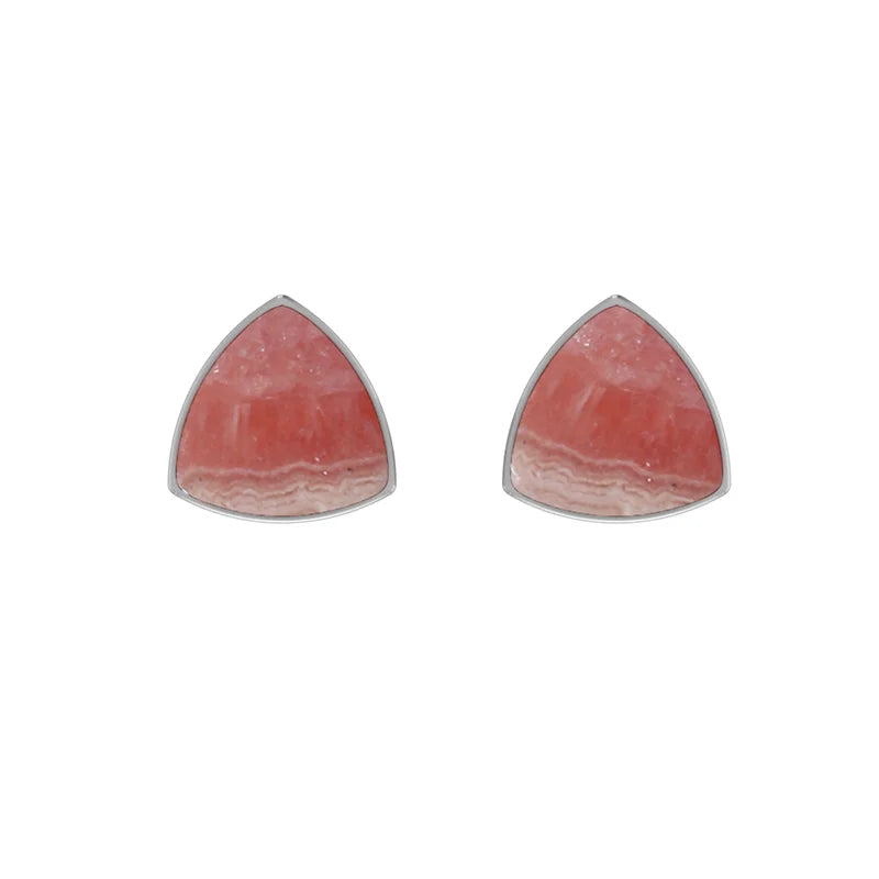 rhodochrosite cab earrings