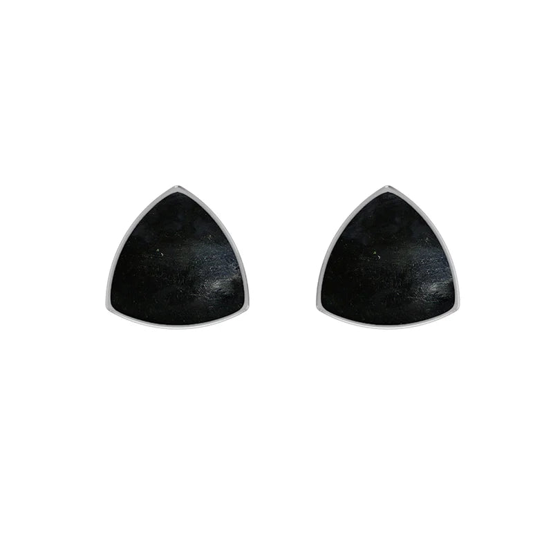 black tourmaline cab earrings