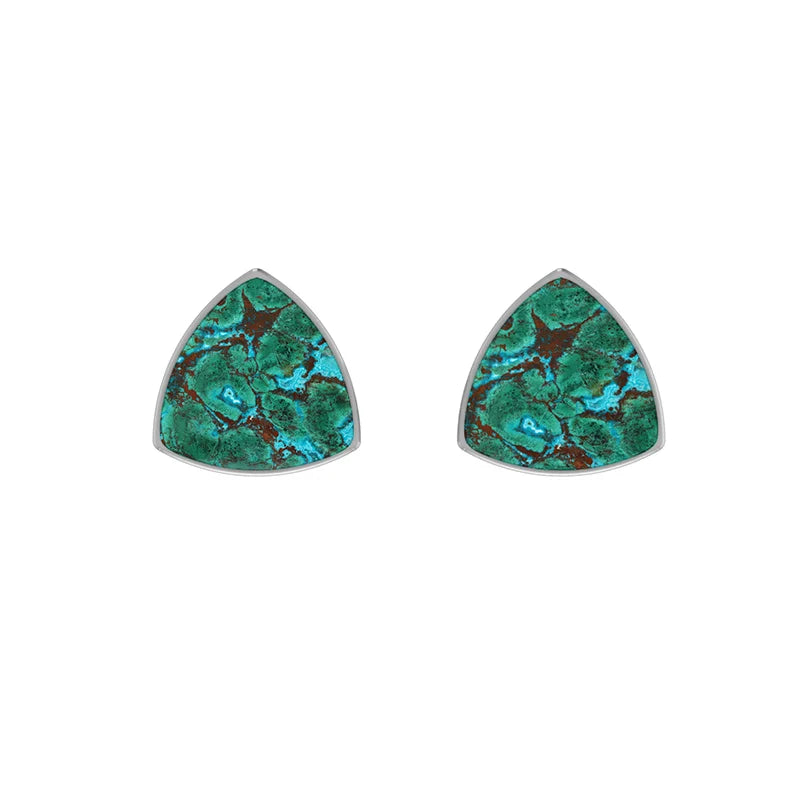 chrysocolla cab earrings