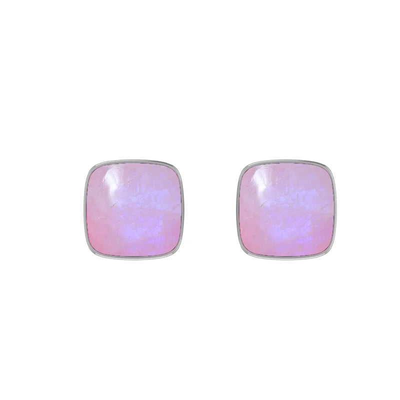 pink moonstone earrings