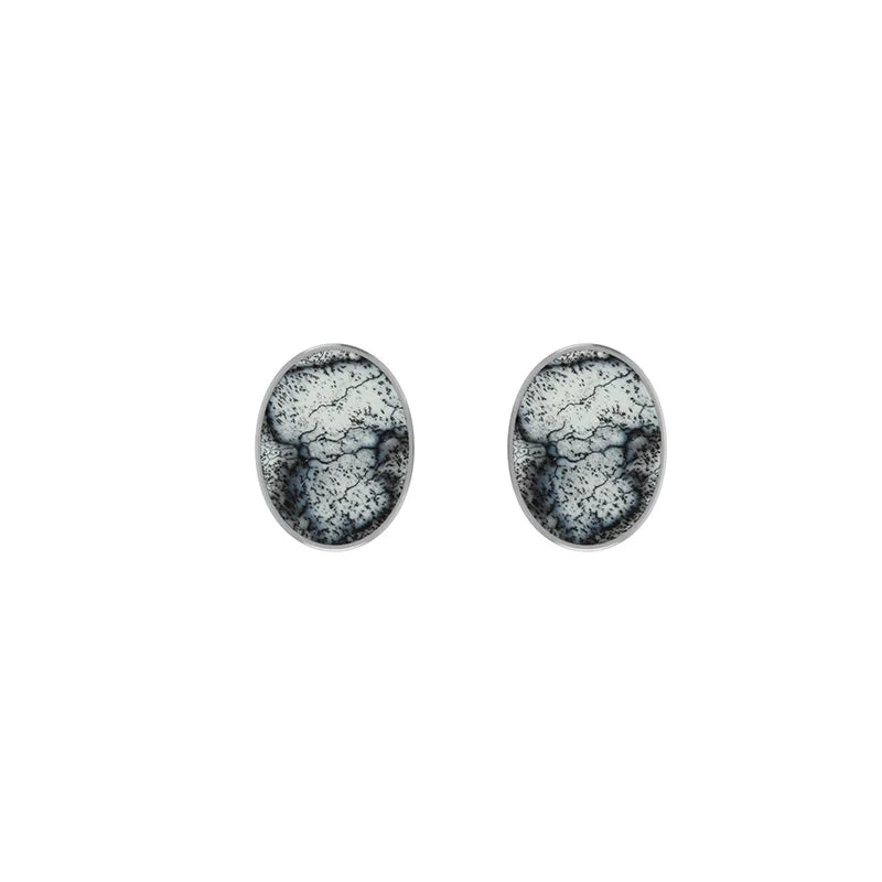 dendritic opal cab earrings