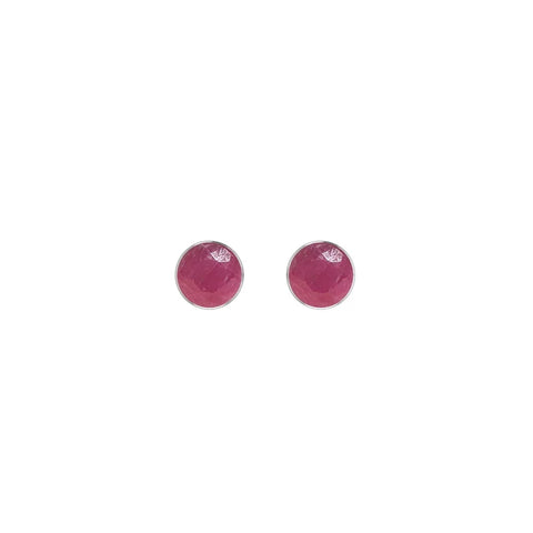 ruby cut oval earrings