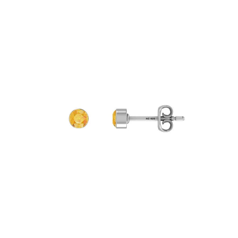citrine cut oval earrings