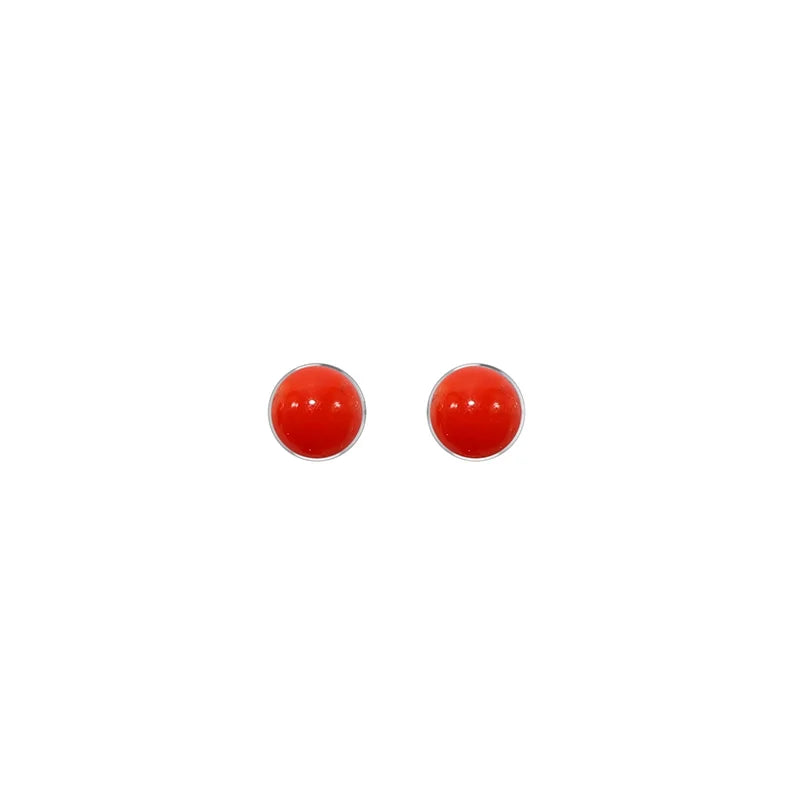red coral earrings 