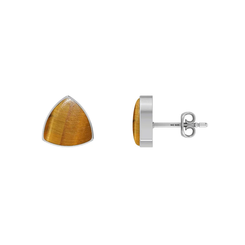 tiger eye cab earrings