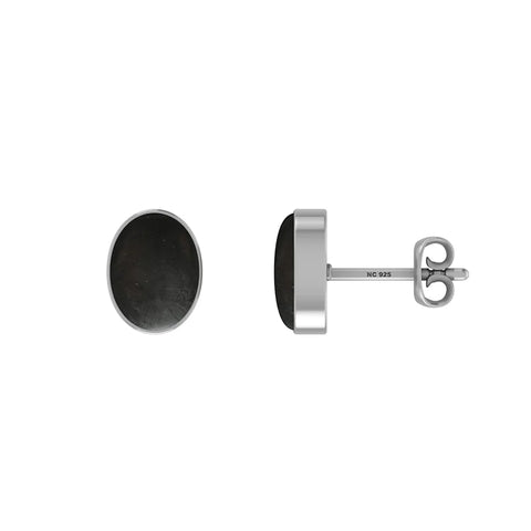 shungite cab earrings
