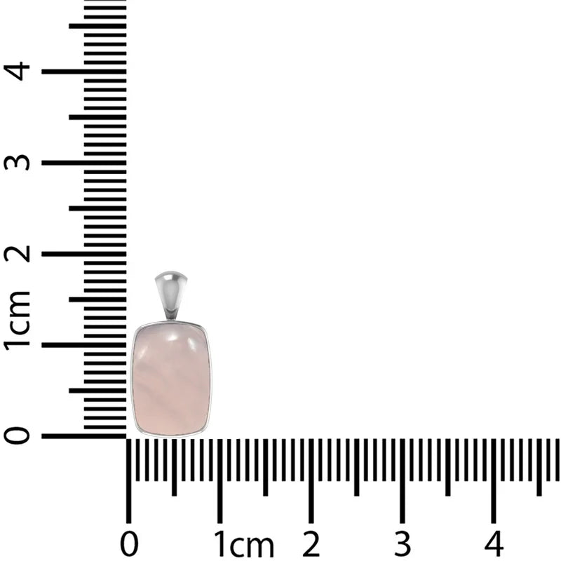 Natural Rose Quartz Pendant With Chain For Women