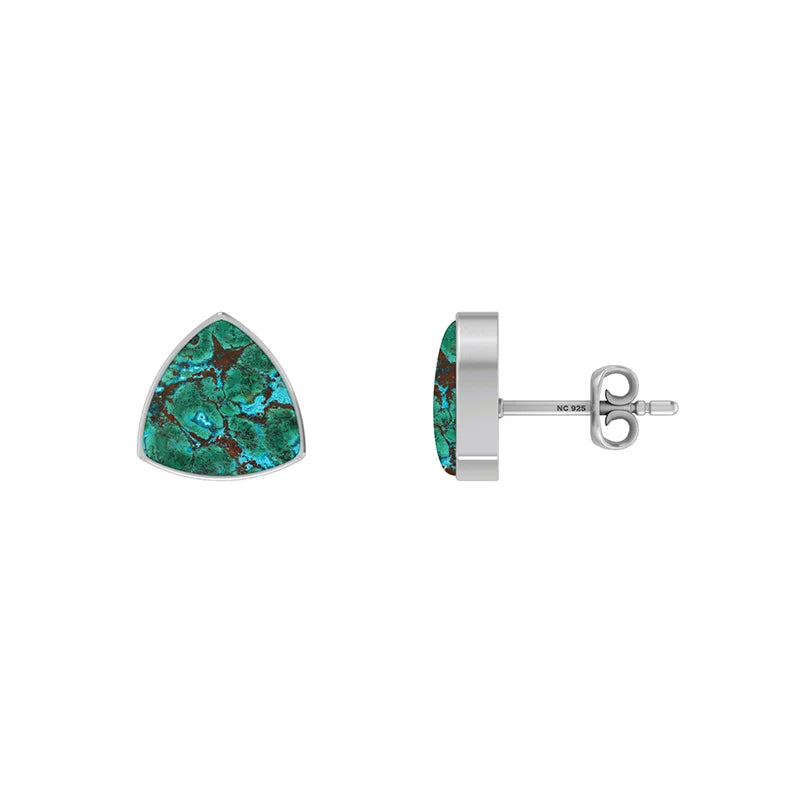chrysocolla cab earrings