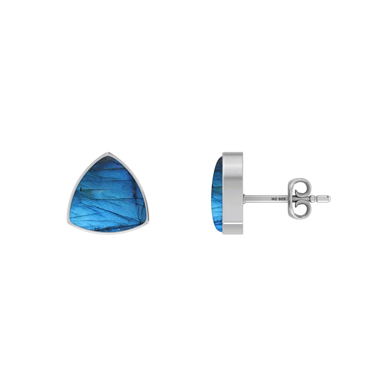 labradorite cab earrings