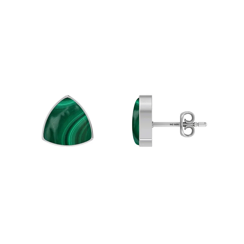 malachite cab earrings