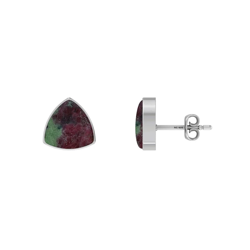 ruby zoisite cab earrings
