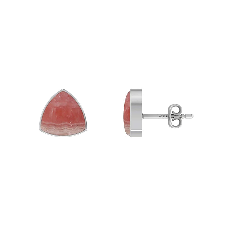 rhodochrosite cab earrings