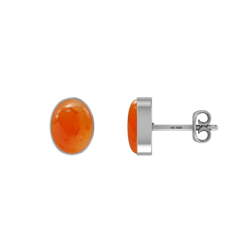 carnelian cab pear earrings