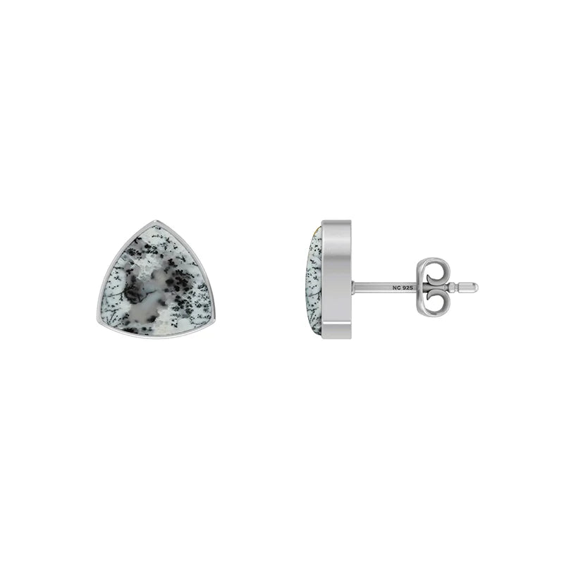 dendritic opal cab earrings