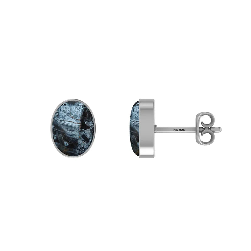 pietersite cab pear earrings