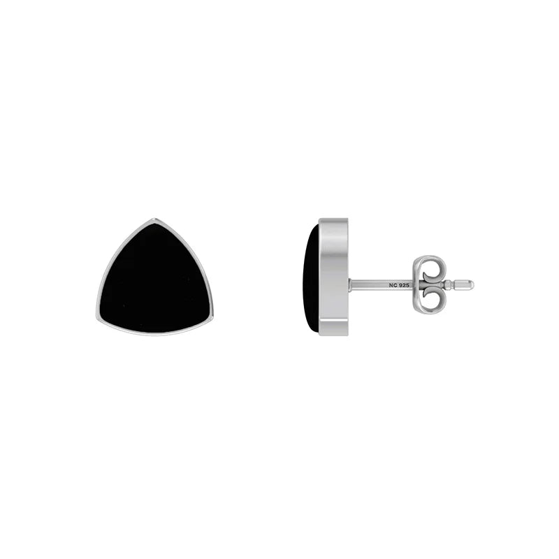 black onyx cab earrings
