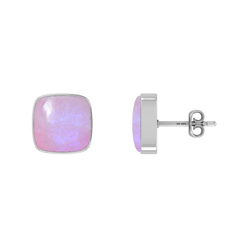 pink moonstone earrings