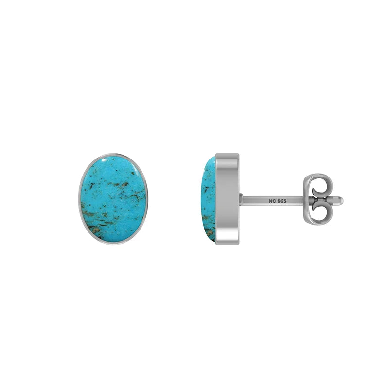 turquoise cab earrings