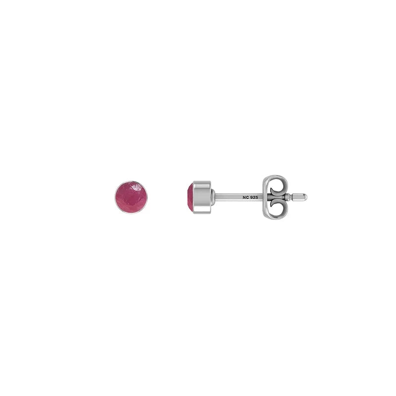ruby cut oval earrings