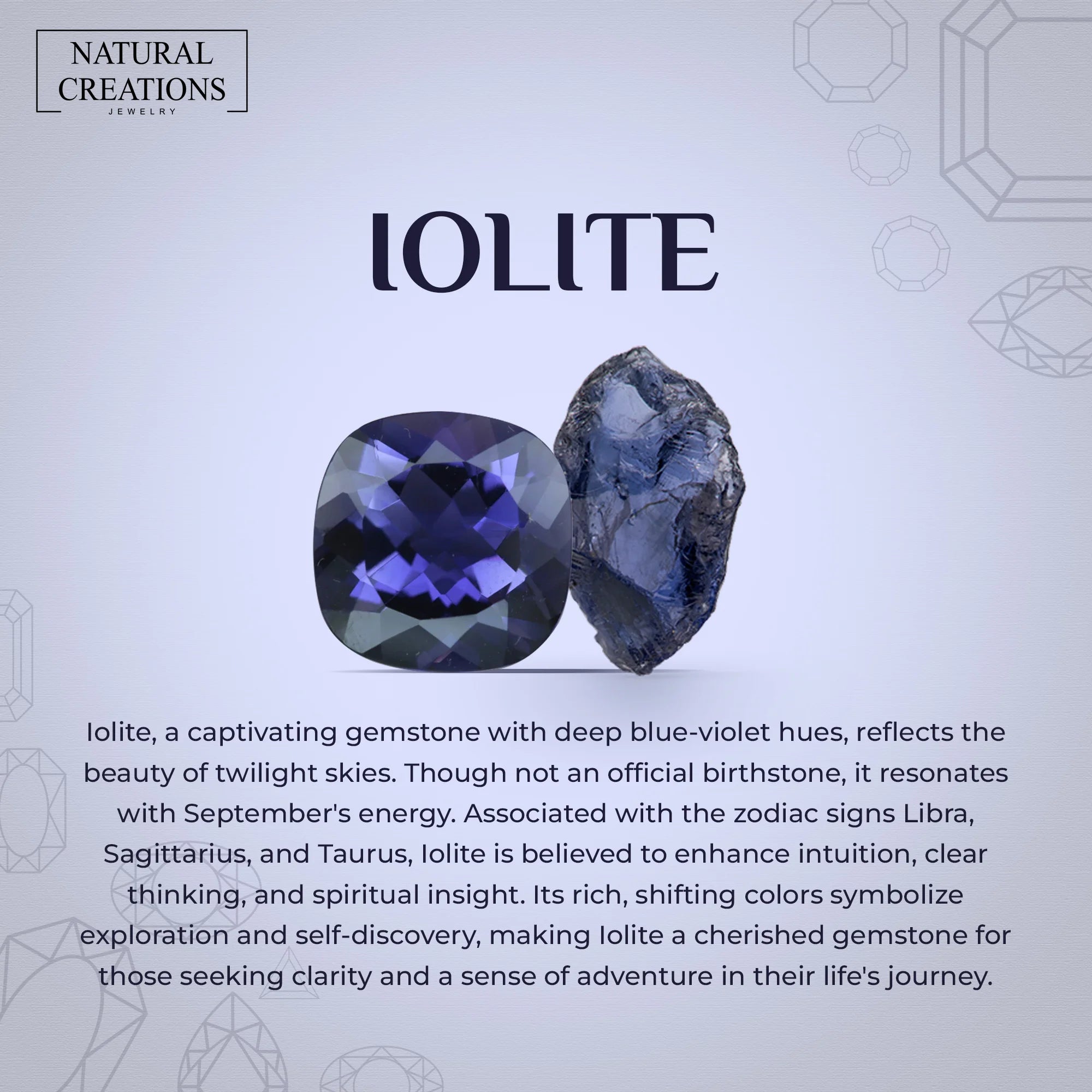 iolite stackable bezel-set ring
