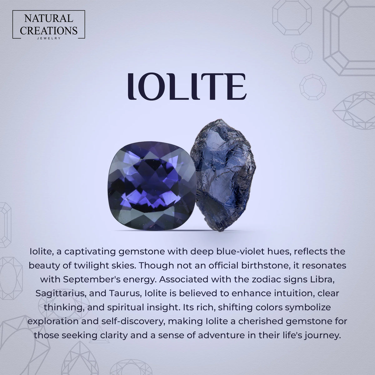 iolite stackable bezel-set ring