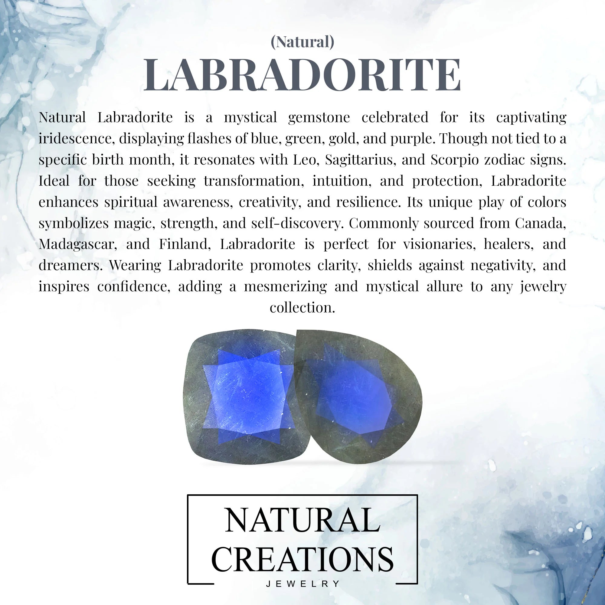 labradorite prong-set ring