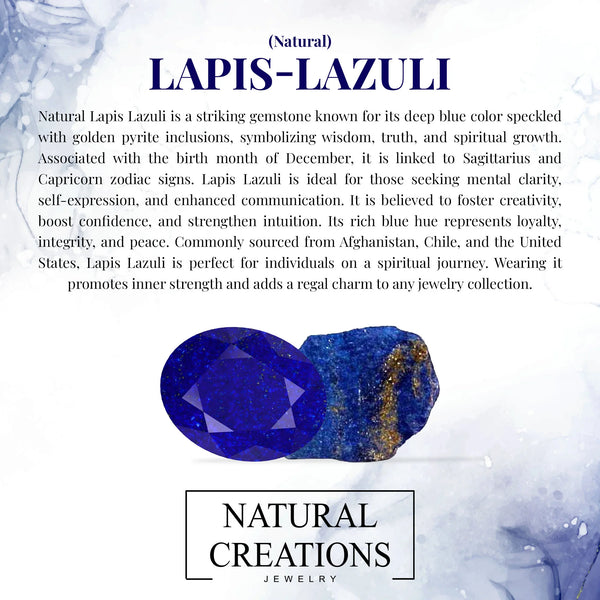 lapis lazuli men bezel-set ring