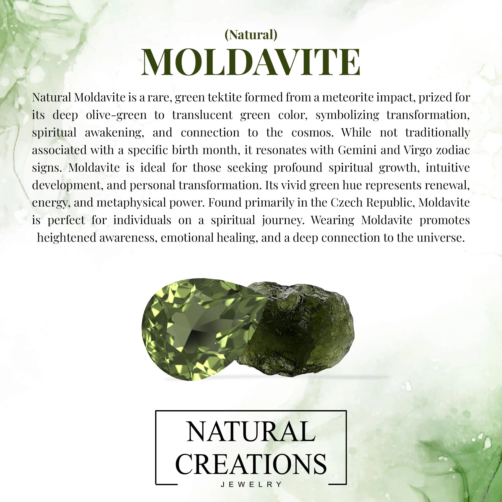 moldavite stackable bezel-set ring