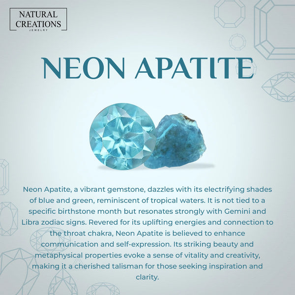 neon apatite bezel-set ring