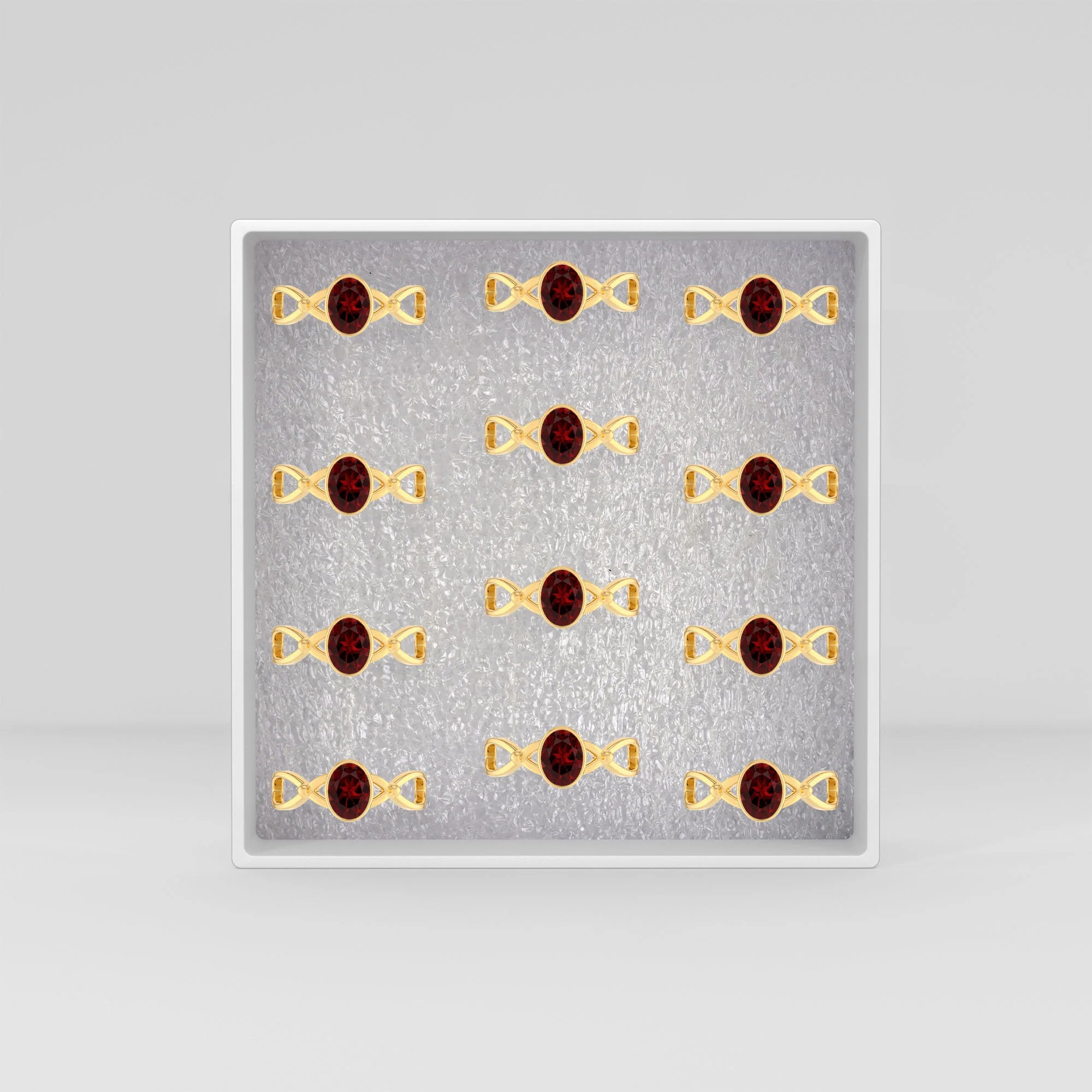 garnet bezel-set ring