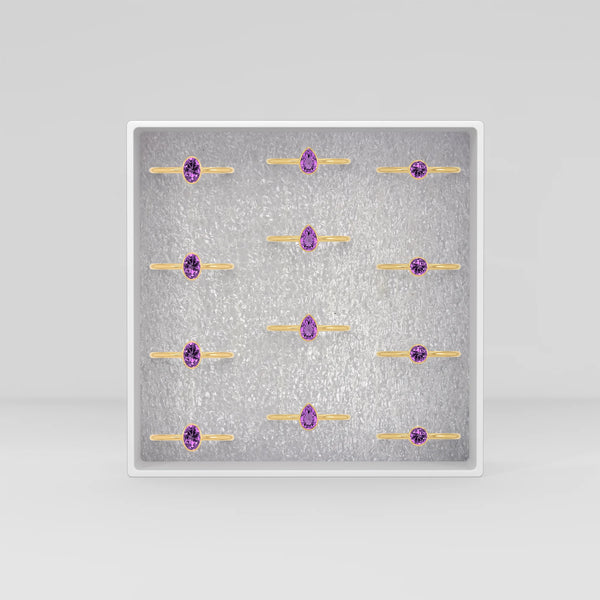 amethyst stackable bezel-set ring