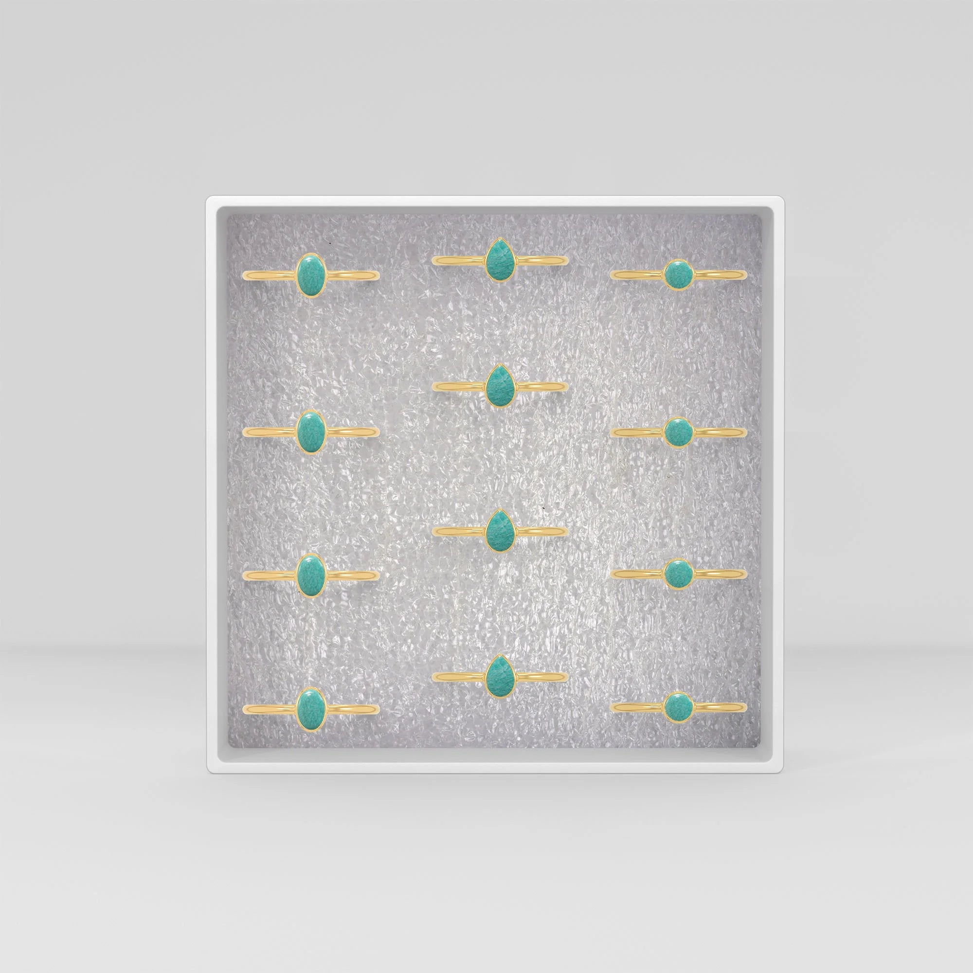 amazonite bezel-set ring