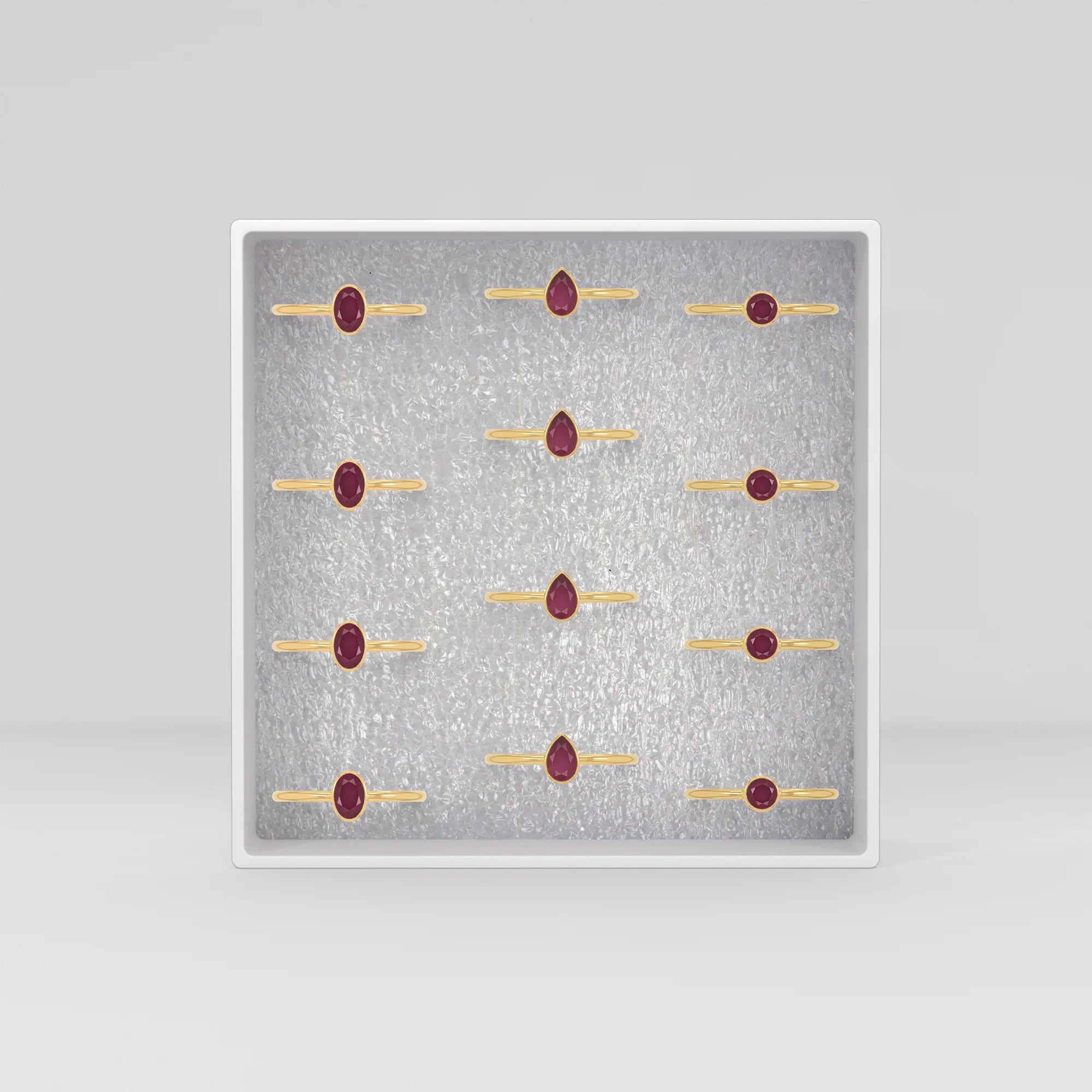 ruby stackable bezel-set ring