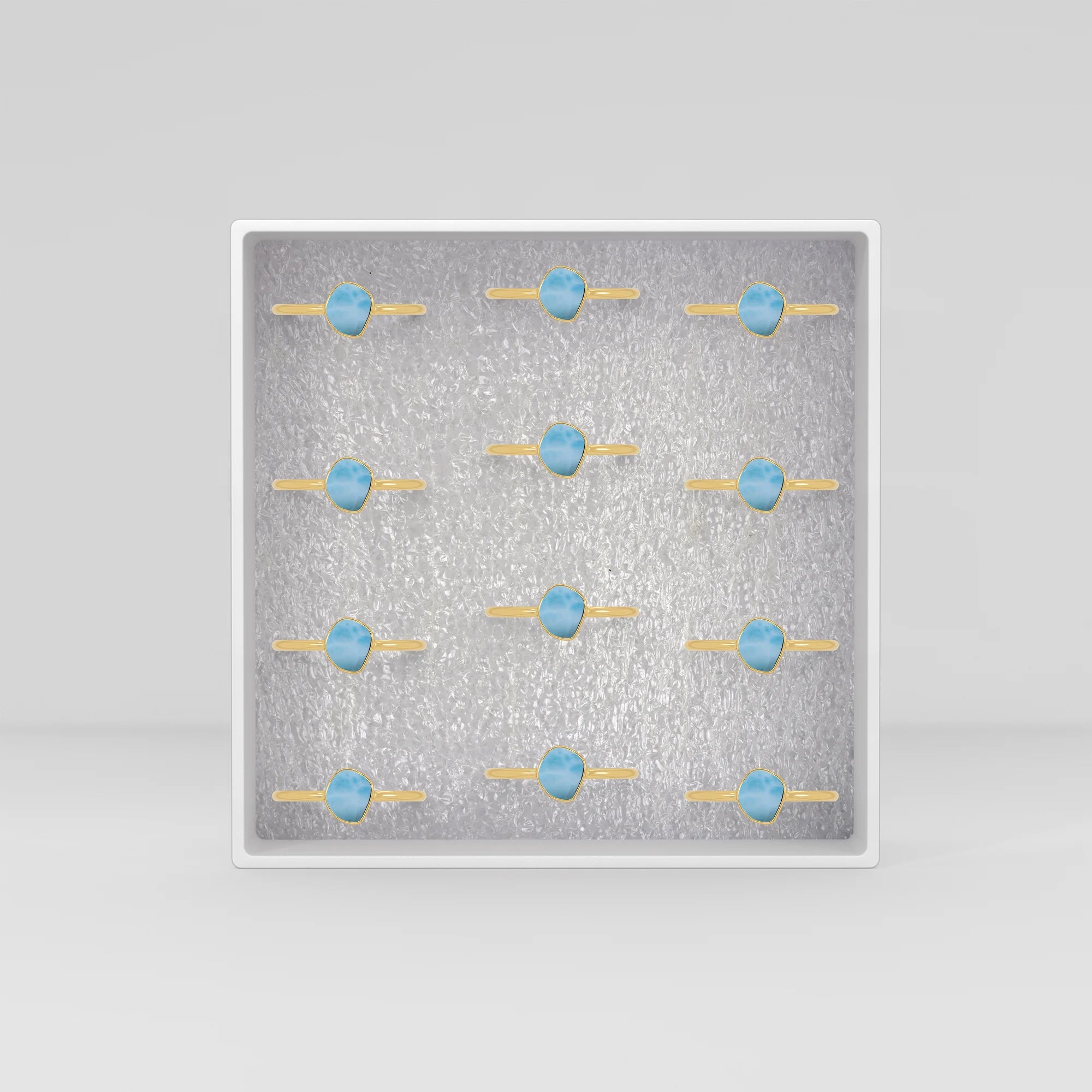 larimar stackable bezel-set ring