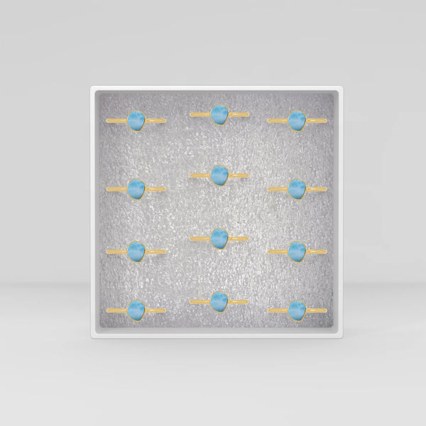 larimar stackable bezel-set ring