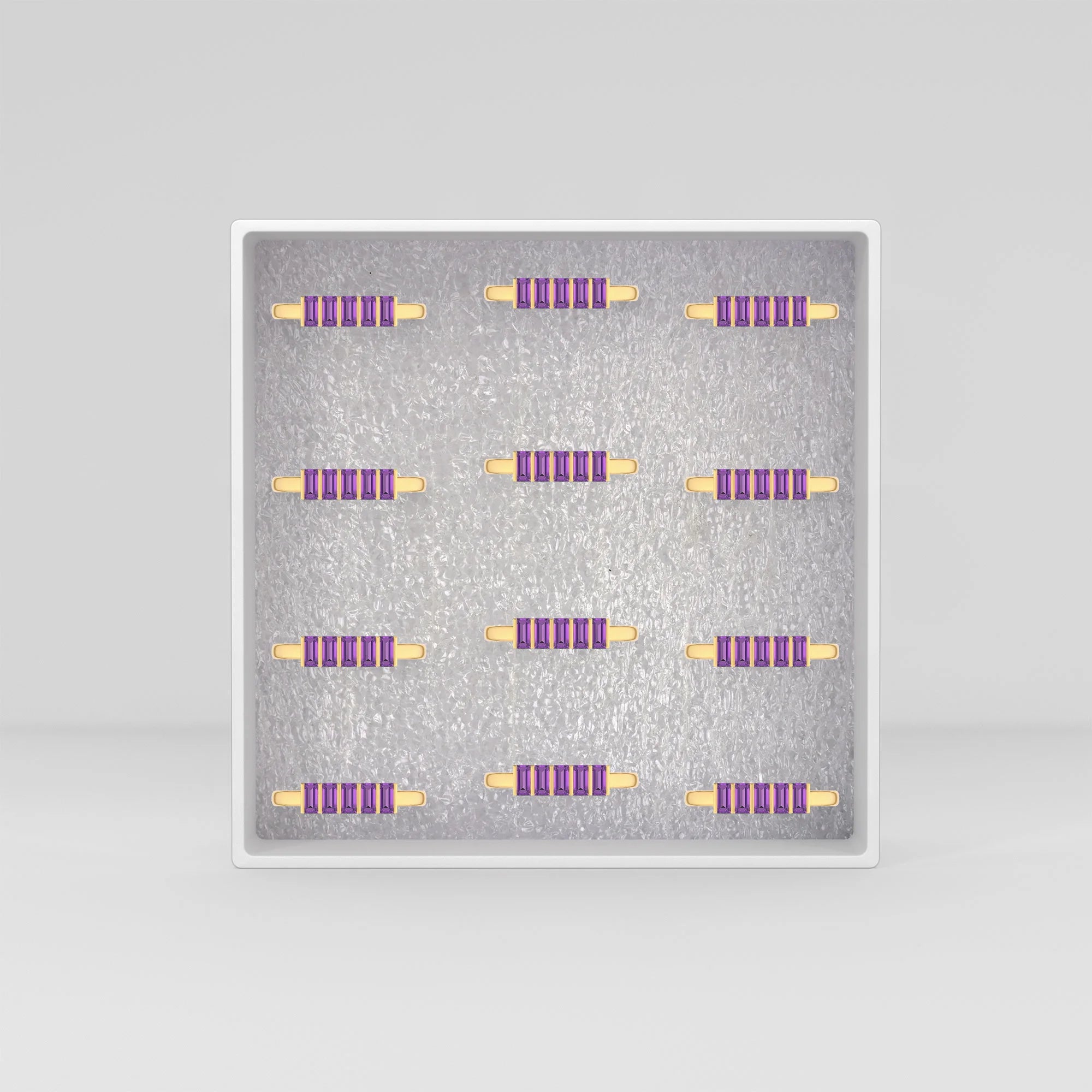 amethyst bezel-set ring