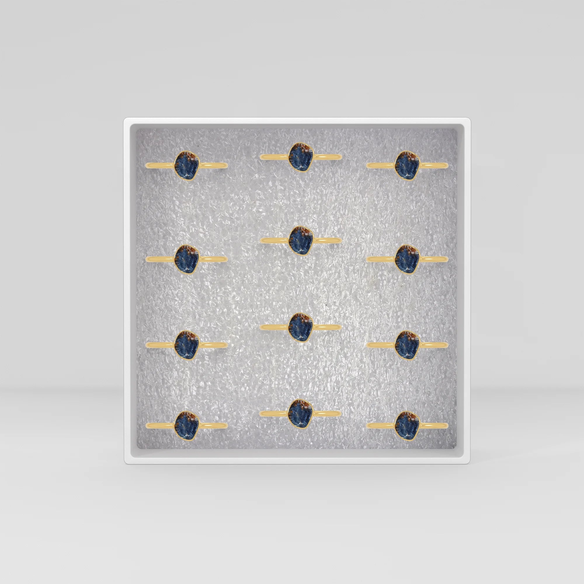 pietersite stackable bezel-set ring