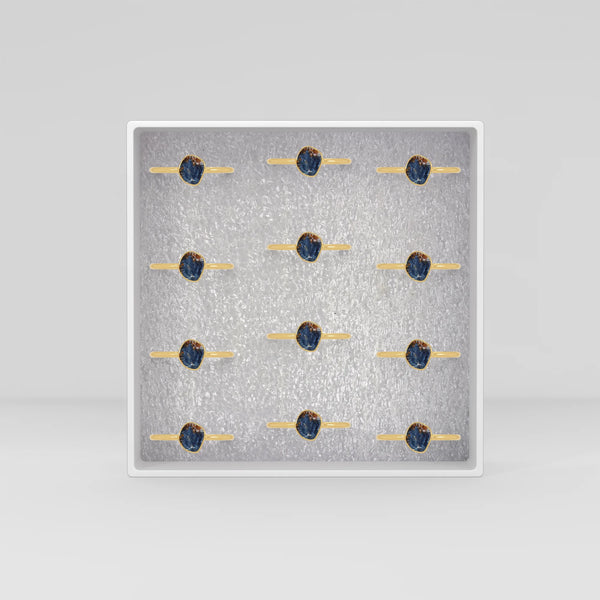 pietersite stackable bezel-set ring
