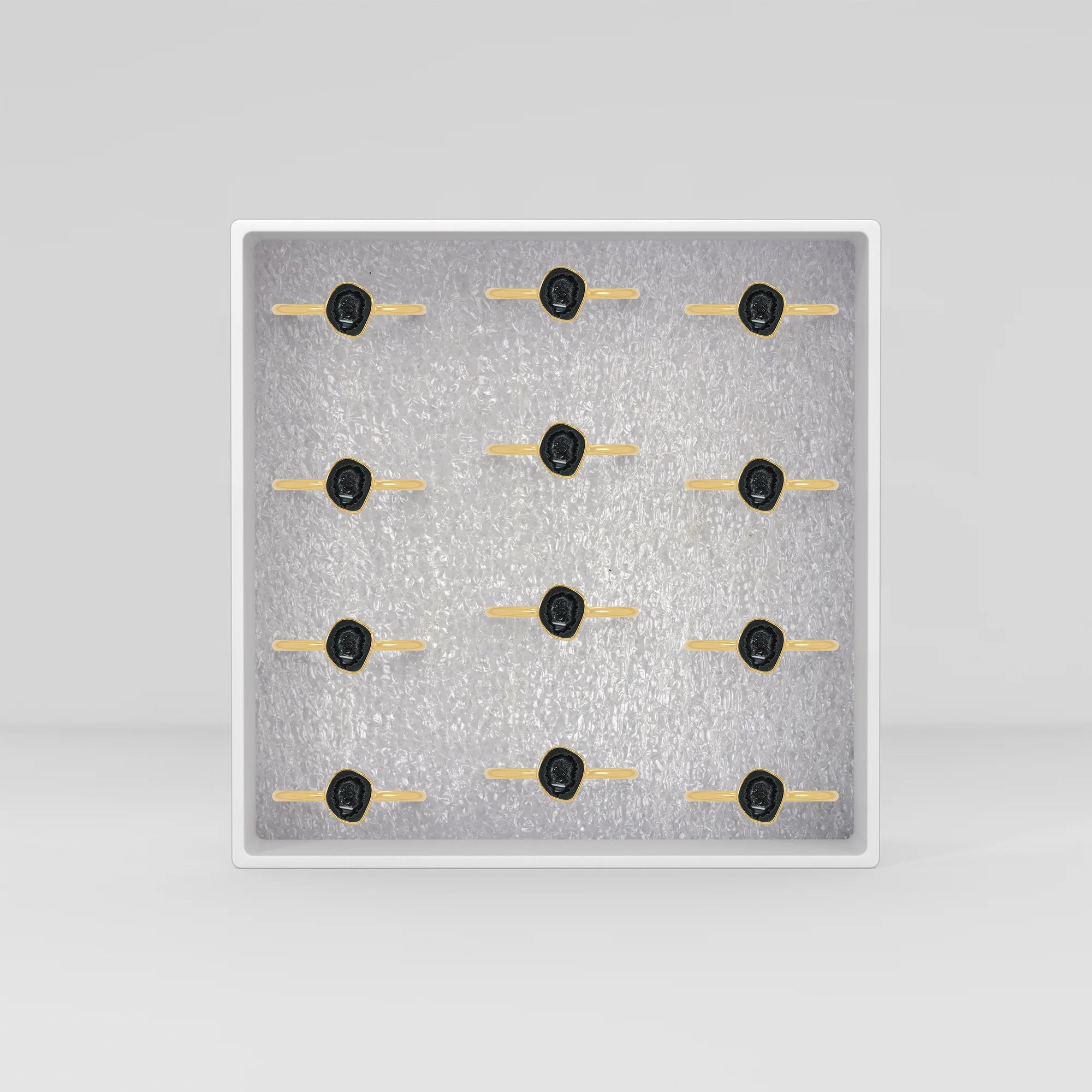 geode stackable bezel-set ring